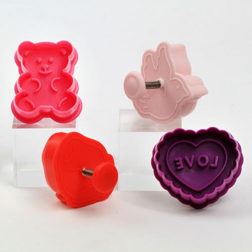 プッシャースタンプ付き 抜き型セット　LOVE　バレンタイン　シリコマート 型抜き お菓子格安通販　バレンタイン　人気　ランキング