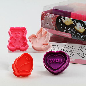 プッシャースタンプ付き 抜き型セット LOVE バレンタイン シリコマート 型抜き お菓子