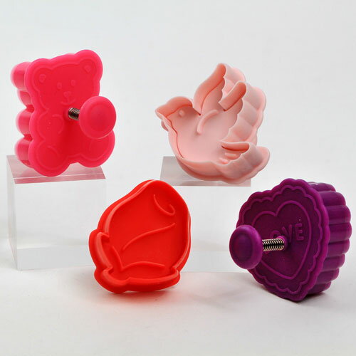 プッシャースタンプ付き 抜き型セット　LOVE　バレンタイン　シリコマート 型抜き お菓子格安通販　バレンタイン　人気　ランキング