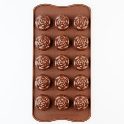 チョコレート型　シリコンモールド　ROSE（ローズ/バラ）SCG013　チョコ型　チョコレートモールド　ケーキ型 モルド お菓子 EASYCHOC イージーチョコ ショコラ格安通販　バレンタイン　人気　ランキング