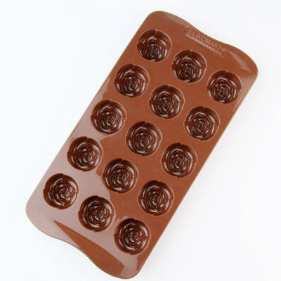 チョコレート型　シリコンモールド　ROSE（ローズ/バラ）SCG013　チョコ型　チョコレートモールド　ケーキ型 モルド お菓子 EASYCHOC イージーチョコ ショコラ格安通販　バレンタイン　人気　ランキング