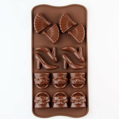 チョコレート型　シリコンモールド　FASHION（ファッション）SCG014　チョコ型　チョコレートモールド　ケーキ型 モルド お菓子 EASYCHOC イージーチョコ ショコラ格安通販　バレンタイン　人気　ランキング