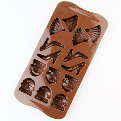 チョコレート型　シリコンモールド　FASHION（ファッション）SCG014　チョコ型　チョコレートモールド　ケーキ型 モルド お菓子 EASYCHOC イージーチョコ ショコラ格安通販　バレンタイン　人気　ランキング