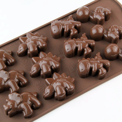 チョコレート型 シリコンモールド DINO(ダイナソー)SCG016 チョコ型 チョコレートモールド ケーキ型 モルド お菓子 EASYCHOC イージーチョコ ショコラ