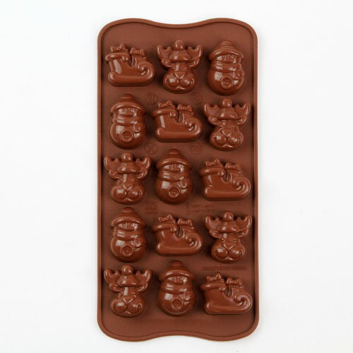 チョコレート型　シリコンモールド　Winter（チョコウインター）SCG023　チョコ型　クリスマス　チョコレートモールド 　ケーキ型 モルド お菓子 EASYCHOC イージーチョコ ショコラ格安通販　バレンタイン　人気　ランキング