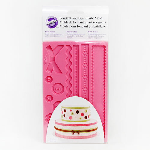 ウィルトン ガム フォンダンモールド ファブリック #409-2563 Wilton FABRIC FONDANT&GUM PASTE MOLD お菓子