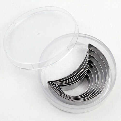 クッキー抜き型 ハーフムーン（月） 7pセット クッキー型 型抜き お菓子 金属