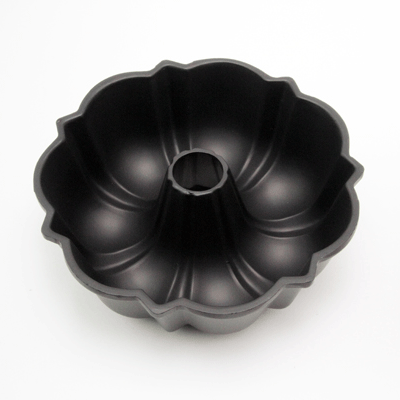 フッ素加工 Black プディング型（大） 1号 ＃1267 フッ素 ブラック お菓子 金属 夏 空焼き不要 3