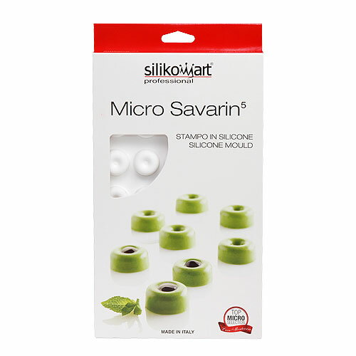 シリコンフレックス マイクロサバラン 35個付き SF222 Micro Savarin (白) 丸 丸 お菓子 シリコン型 ティグレ