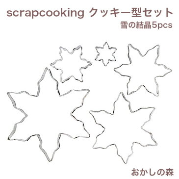 SC クッキー型セット 雪の結晶5pcs（ケース付き） REF 2017 抜き型 クリスマス 型抜き お菓子