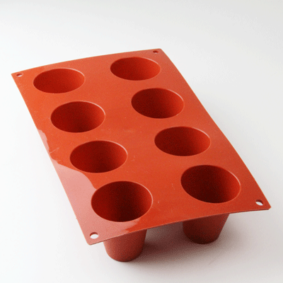 シリコンフレックス ババ型8ヶ付き SF-021 シリコン型 ケーキ型 丸 お菓子