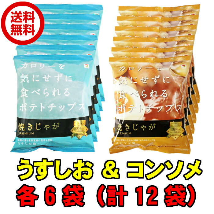 圧倒的に人気！！送料無料【焼きじゃが うすしお・コンソメ各6袋 合計12袋】テラフーズ カロリーを気にせずに食べら…