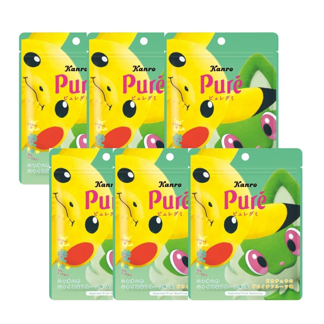 【数量限定】ピュレグミポケモン ピカチュウ＆ニャオハ 6個 カンロ 新商品 ※10/23(月)(発売日)以降順次発送のサムネイル