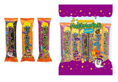 やおきん　ハッピーハロウィンふ菓子　黒糖　15本入　駄菓子