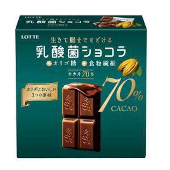 ロッテ 乳酸菌ショコラ カカオ70 48g ×72個(1ケース）のサムネイル