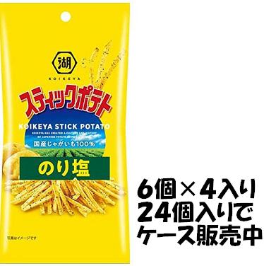 楽天おかしレンジャー【心ばかりですが…クーポンつきます☆】湖池屋 スリムバッグスティックポテトのり塩* 34g×6袋入×4セット