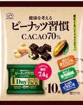 【心ばかりですが…クーポンつきます☆】 不二家 ピーナッツ習慣カカオ70％10P* 216g×3袋入 クール便を選択された場合別途300円かかります。 チョコ菓子 まとめ買い