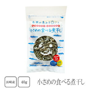 岡商店　長崎県産　小さめの食べる煮干し　40g【配送日時指定不可】【送料無料】【メール便対応】【カルシウム】【おやつ】【おつまみ】【無添加】