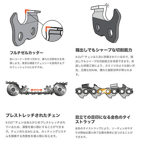 【送料無料】ハスクバーナ ソーチェン X-CUT C33-68DL チゼル .325