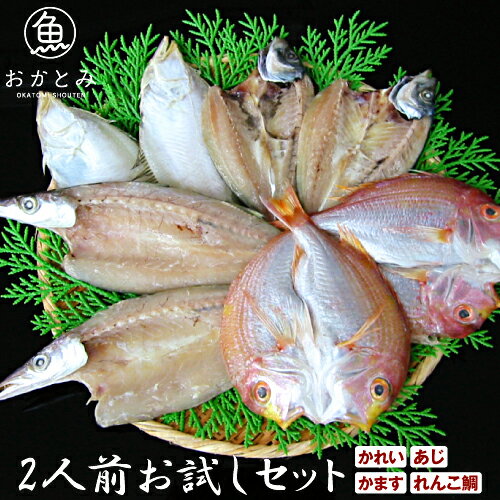 干物 干物セット ひもの 干物 詰め合わせ 送料無料 地魚干物 2人前お試しセット あじ かれい かます れんこ鯛 無添加 一夜干し 国産 島根産 贈り物 魚 和食 おかず 酒の肴 おつまみ バーベキュー 海鮮 セット 帰省土産 産地直送 お取り寄せ グルメ 山陰 岡富商店 【js】