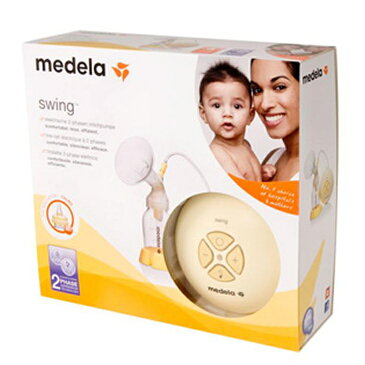 メデラ日本正規品　スイング電動さく乳器セット（Medela Swing）カーム付き、るいぼす茶付き、ピュアレーン2本付き