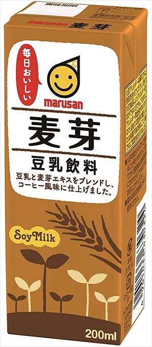送料無料 マルサンアイ 豆乳飲料 麦芽コーヒー 200ml×48本