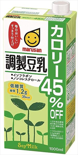 送料無料 マルサンアイ 調製豆乳 カロリー45％オフ 1000ml×12本