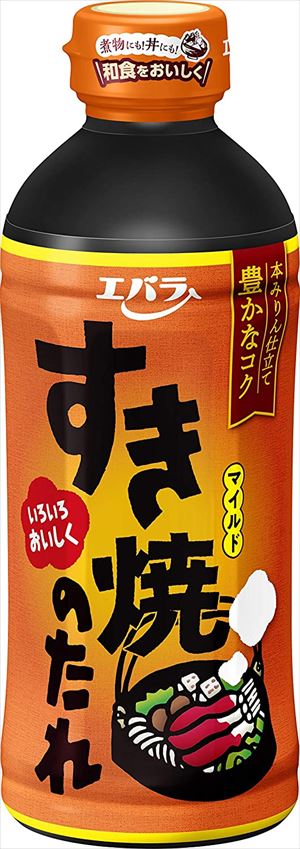 送料無料 エバラ すき焼のたれマイルド 500ml×12本