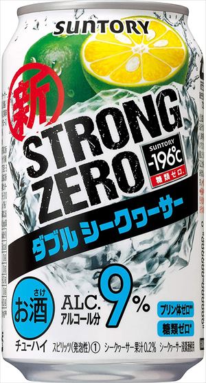 送料無料 サントリー-196℃ ストロングゼロ ダブルシークヮーサー チューハイ 350ml×24本