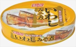 送料無料 ニッスイ いわしみそ煮 100g×24個