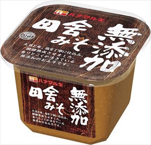 送料無料 ハナマルキ 無添加田舎みそ 750g×6個