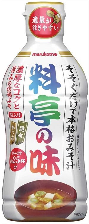 送料無料 マルコメ 液みそ料亭の味 430g×6本