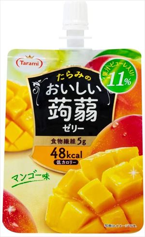 送料無料 たらみ おいしい蒟蒻ゼリー マンゴー味 150g×12個