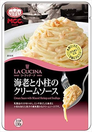 送料無料 MCC食品 海老と小柱のクリームソース 130g×10個