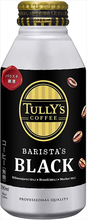 送料無料 伊藤園 タリーズコーヒー バリスタズブラック ボトル缶 390ml×48本 CS