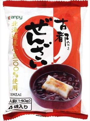 送料無料 カンピー 古都ぜんざい560g(140g×4袋入)×12袋