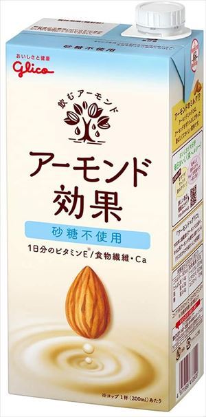 送料無料 グリコ アーモンド効果 砂糖不使用 アーモンドミルク 1000ml×6本 CS