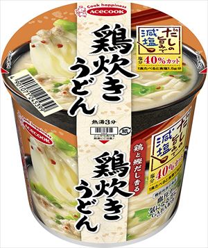 送料無料 エースコック だしの旨みで減塩 鶏炊きうどん 45g×12個 1