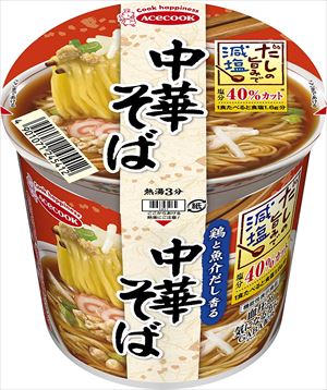 御用蔵 大川 送料無料 エースコック だしの旨みで減塩 中華そば 43g×12個
