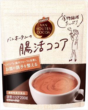 送料無料 片岡物産 バンホーテンの腸活ココア 機能性表示食品 200g×12袋