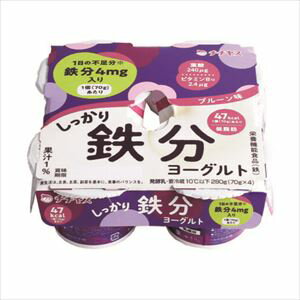 送料無料 チチヤス しっかり鉄分 ヨーグルト (70g×4P)×12個 クール