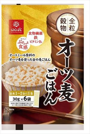 送料無料 はくばく オーツ麦ごはん(30g×6袋入り)×24個 送料無料 はくばく オーツ麦ごはん(30g×6袋入り)×24個