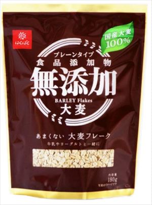 送料無料 はくばく あまくない大麦フレーク 180g×18個