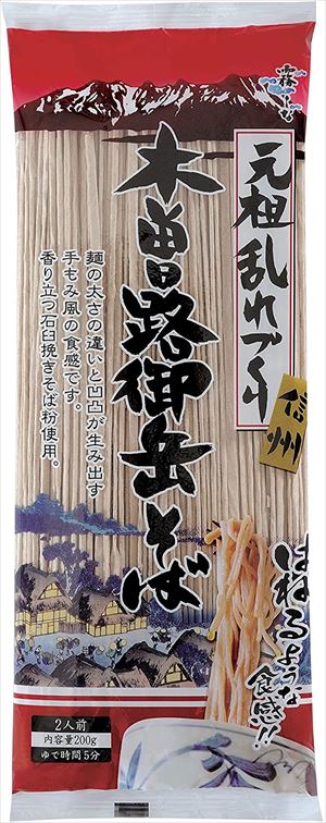 送料無料 霧しな はくばく 木曽路御岳そば200g 12袋