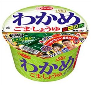 送料無料 エースコック わかめラーメン ごま・しょうゆ 93g×24個