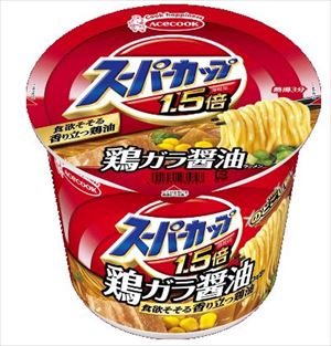 送料無料 エースコック スーパーカップ1.5倍 しょうゆラーメン 109g×12個