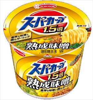 送料無料 エースコック スーパーカップ1.5倍 みそラーメン 129g×12個