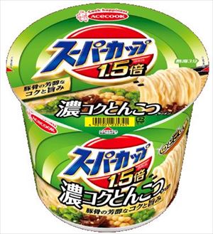 送料無料 エースコック スーパーカップ1.5倍 とんこつラーメン 111g×12個