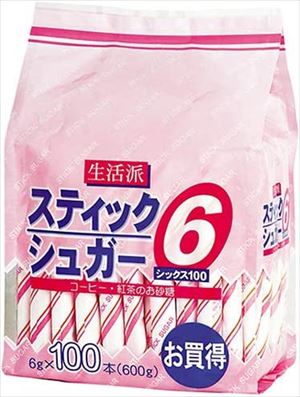 送料無料 生活派 スティックシュガー (6g×100P)×12個