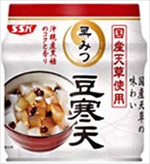 送料無料 SSK 国産天草使用 黒みつ豆寒天 230g×24個